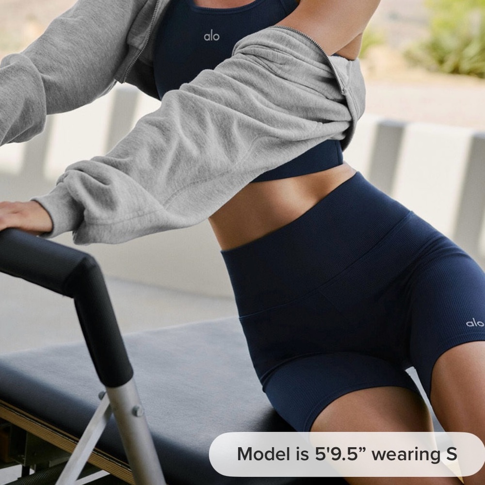 ALO Yoga Women's Teal Blue Bike Shorts